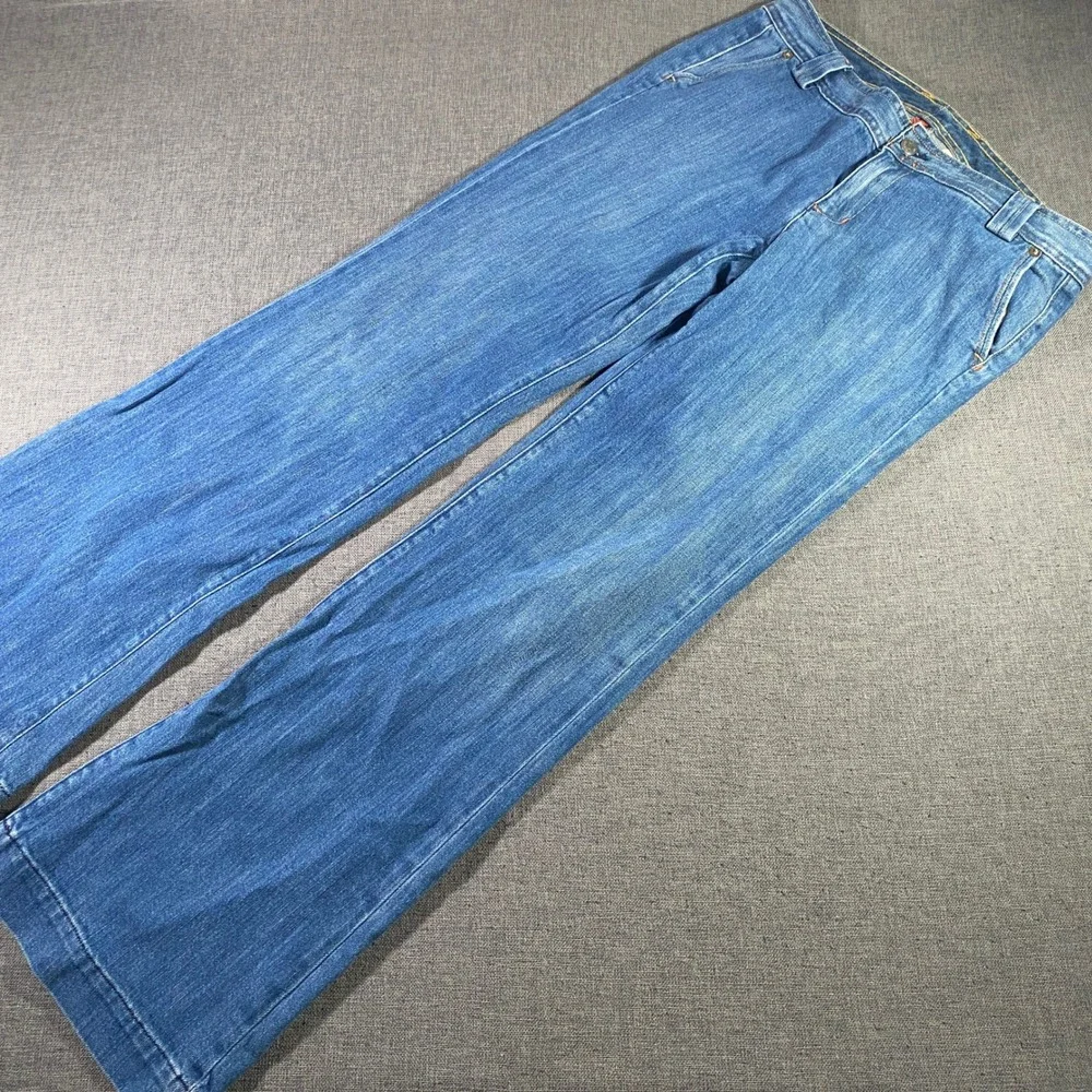 VTG J Crew Womens Jeans Size 31 Medium Wash Denim Flare‎ Leg Made In USA Y2K